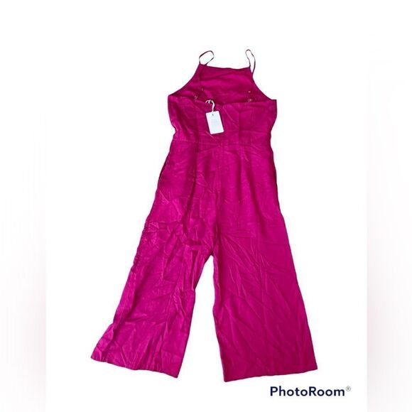 TED BAKER Melnie Drawstring Waist Jumpsuit, Deep Pink size 3 - US 8 - Picture 6 of 10